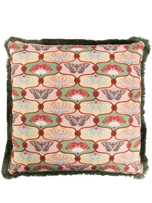 GERGEI ERDEI Giardino butterfly-print cushion - Green