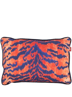 GERGEI ERDEI tiger-print rectangle cushion - Red