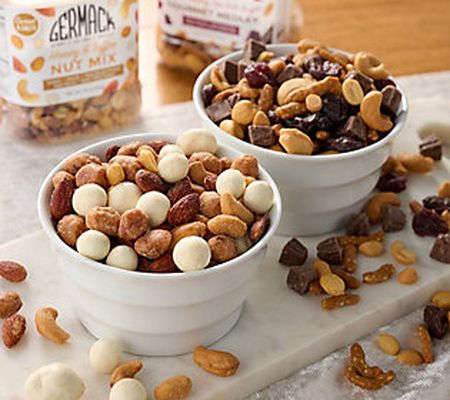 Germack 2 Jars of Sweet Winter Assorted Nut Mixes