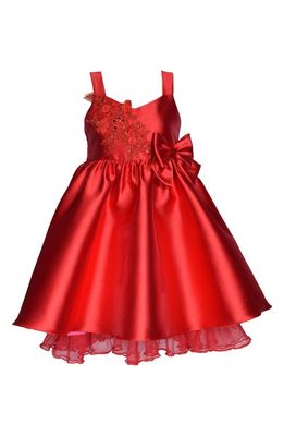 GERSON & GERSON Kids' Embroidered Sleeveless Mikado Party Dress