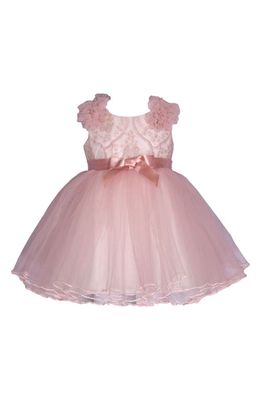 GERSON & GERSON Kids' Embroidered Tulle Ballerina Dress in Blush