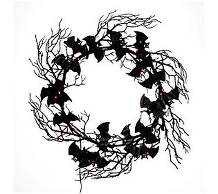 Gerson International Black Halloween Wreath