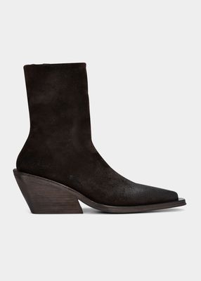 Gessetto Calfskin Ankle Booties