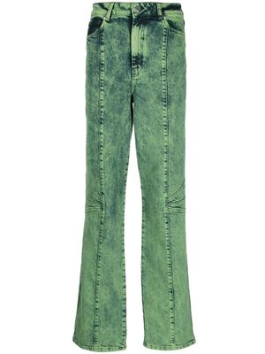 Gestuz acid wash high waisted jeans - Green