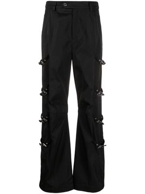 Gestuz adjustable buckled-strap trousers - Black