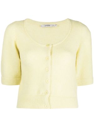 Gestuz button-up knitted cardigan - Yellow