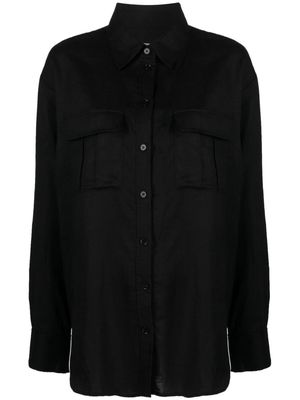 Gestuz button-up long-sleeve shirt - Black