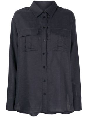 Gestuz button-up long-sleeve shirt - Blue