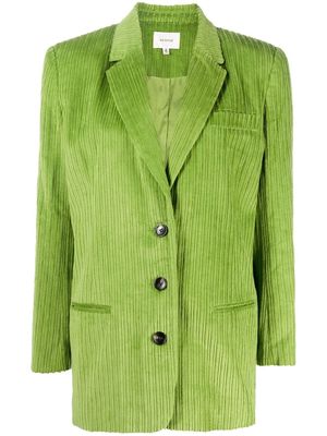 Gestuz corduroy single-breasted blazer - Green