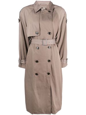 Gestuz double-breasted trench coat - Brown