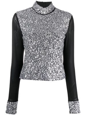 Gestuz GlitzaGZ crystal-embellished blouse - Black