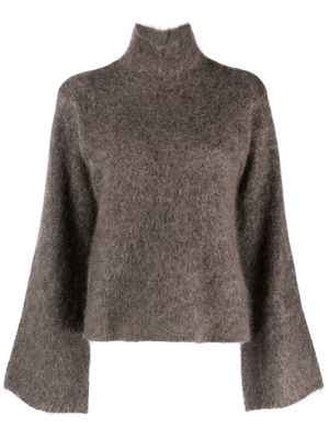 Gestuz high-neck long-sleeve jumper - Brown
