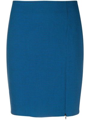 Gestuz houndstooth-pattern mini skirt - Blue