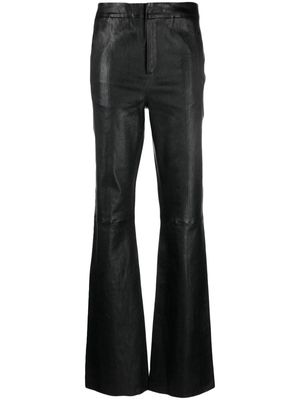 Gestuz IvyGZ leather slim-fit trousers - Black