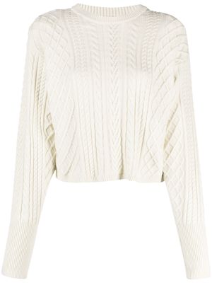 Gestuz LexiGZ cable-knit jumper - White