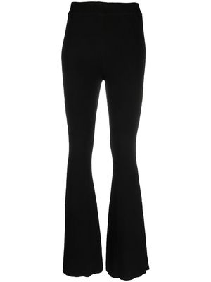 Gestuz mid-rise flared trousers - Black