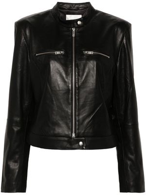 Gestuz OliviGZ leather jacket - Black
