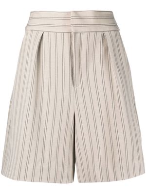 Gestuz pinstripe tailored shorts - Neutrals