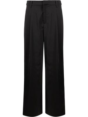 Gestuz pleated straight-leg trousers - Black