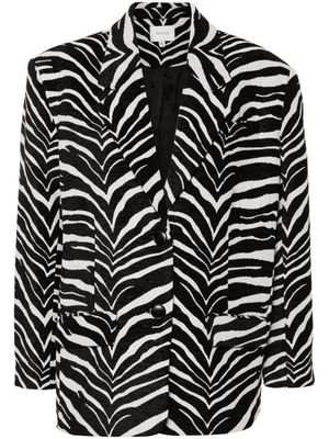 Gestuz ZibrillaGZ zebra-print blazer - Black