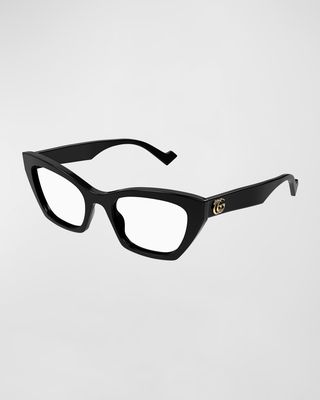 GG Logo Acetate Cat-Eye Glasses