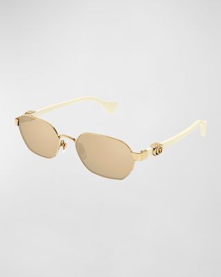 GG Logo Metal Cat-Eye Sunglasses