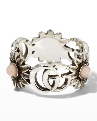 GG Marmont Sterling Silver Flower Ring