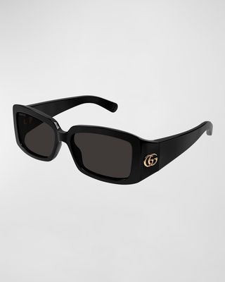 GG Plastic Rectangle Sunglasses