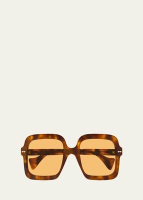 GG Square Acetate & Nylon Sunglasses