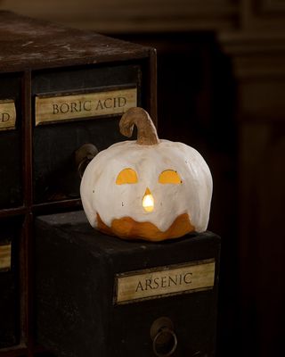 Ghost Jack Luminary Squatty Halloween Decoration