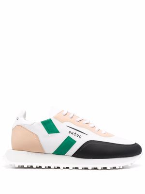 GHŌUD colour-block panelled sneakers - White