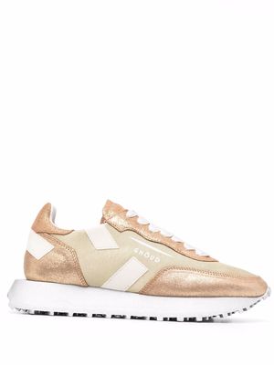 GHŌUD leather-patch sneakers - Gold