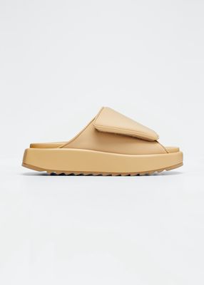 Gia 1 Fold-Over Flatform Slide Sandals