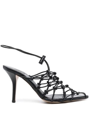 Gia Belloni Gia knotted 85mm heel sandals - Black
