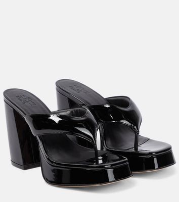 Gia Borghini Gia 17 patent leather platform thong sandals