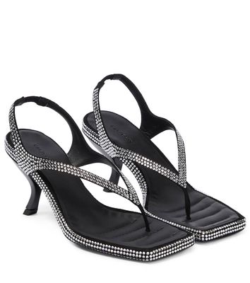 Gia Borghini Gia/Rhw Rosie 13 embellished leather thong sandals