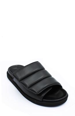 GIA BORGHINI GIABORGHINI Quilted Leather Slide Sandal in Black