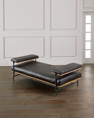 Gia Modern Leather Chaise