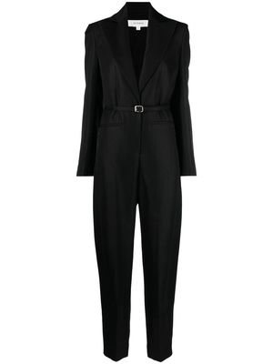 GIA STUDIOS belted long-sleeve blazer jumpsuit - Black