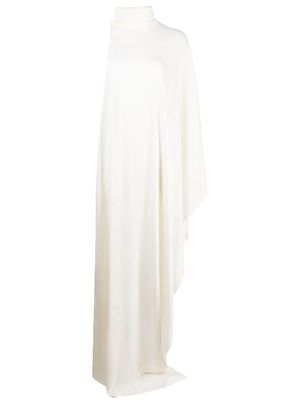GIA STUDIOS draped asymmetric one-shoulder gown - White