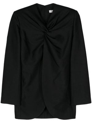 GIA STUDIOS knot-detail twill blouse - Black