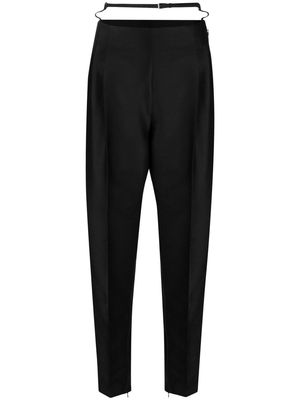 GIA STUDIOS pleated tapered trousers - Black