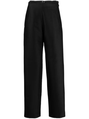 GIA STUDIOS skinny-belt straight leg trousers - Black