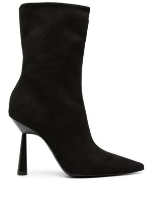 GIABORGHINI 105mm pointed-toe suede ankle boots - Black