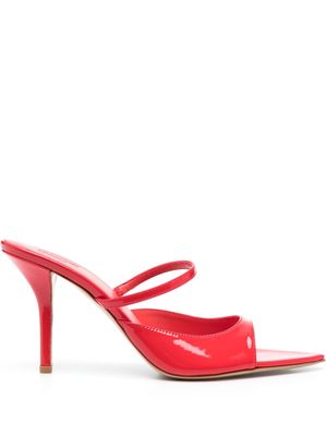 GIABORGHINI Aimeline 85mm patent mules - Red