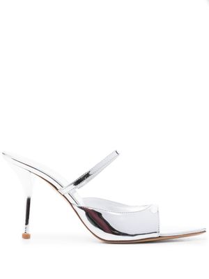 GIABORGHINI Aimeline leather sandals - Silver