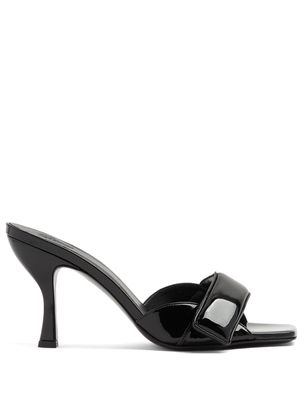 GIABORGHINI Alodie 80mm patent-leather mules - Black