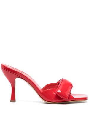 GIABORGHINI Alodie 80mm patent-leather mules - Red