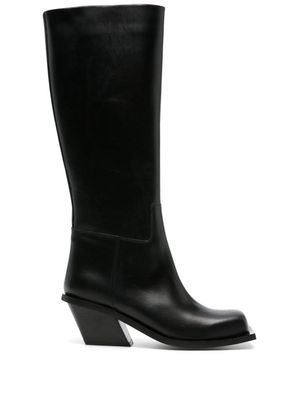 GIABORGHINI Blondine knee leather boots - Black