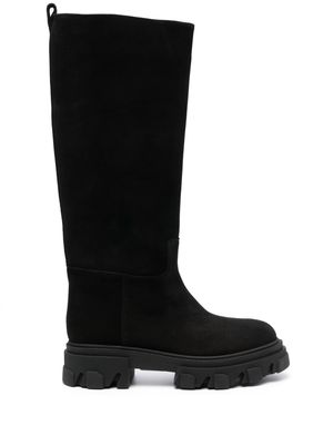 GIABORGHINI chunky-sole suede boots - Black